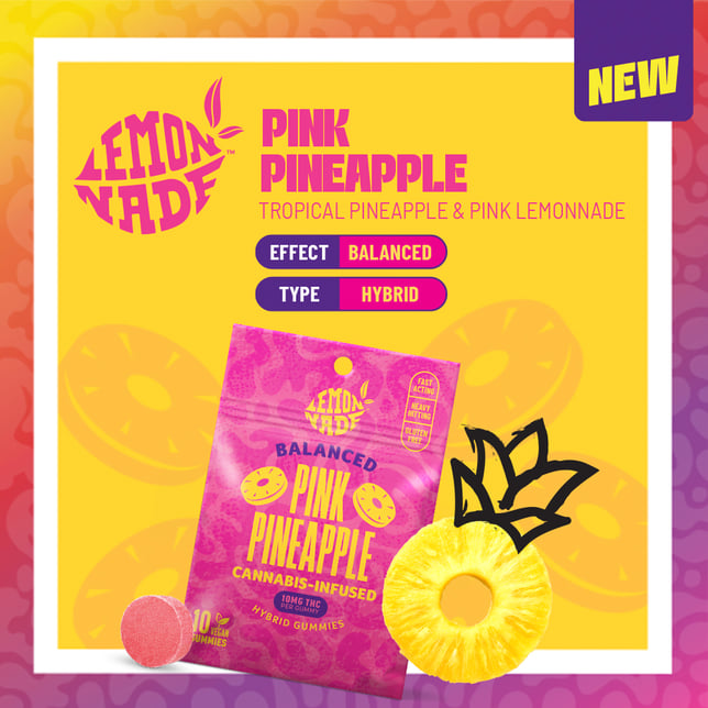 Pink Pineapple Gummies [10pk] (100mg) - Image 2