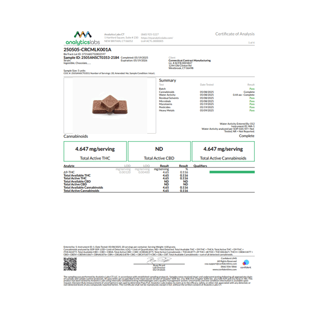 Craic - Milk (H) Chocolate (4.65mg 20pk) C0060000165 - Image 3