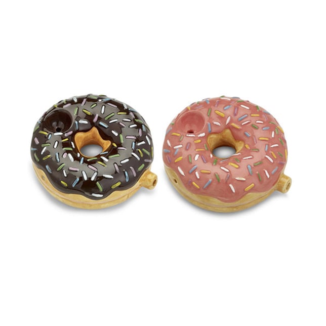 Strawberry Donut Hand Pipe - Image 1 Strawberry Donut Hand Pipe - Image 1