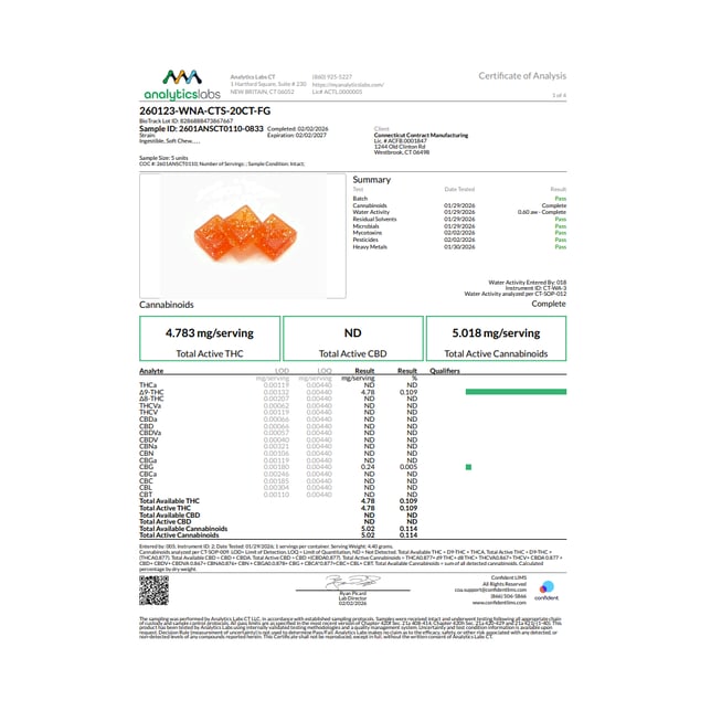 Wana - Connecticut Sunrise (S) Fast Acting Gummies (4.78mg 20pk) C0060000416 - Image 3