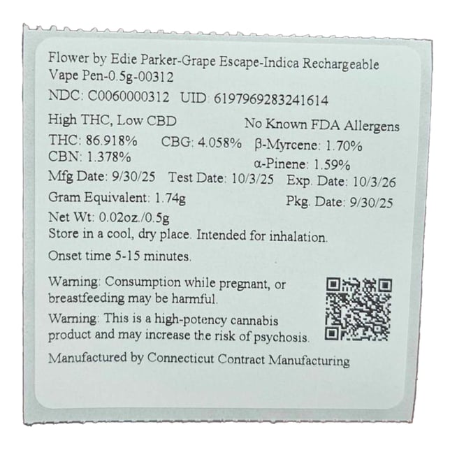 Edie Parker - Grape Escape (I) Petal Puffer Disposable (0.5g) C0060000312 - Image 3