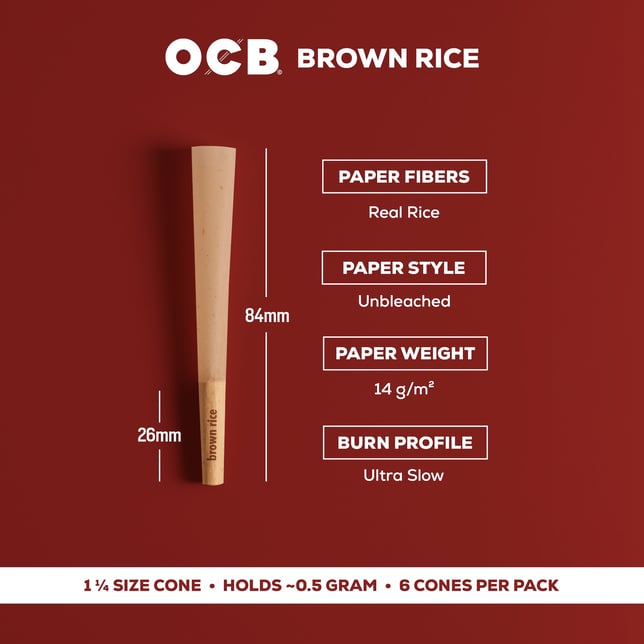 OCB® Brown Rice Cones - 1 1/4 [6pk] - Image 2