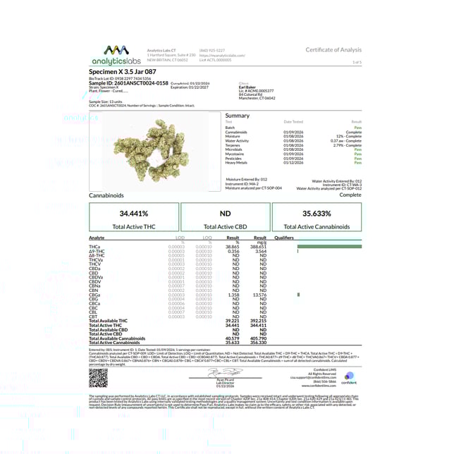 Earl Baker - Specimen X (H) Flower  C0110000087 - Image 4