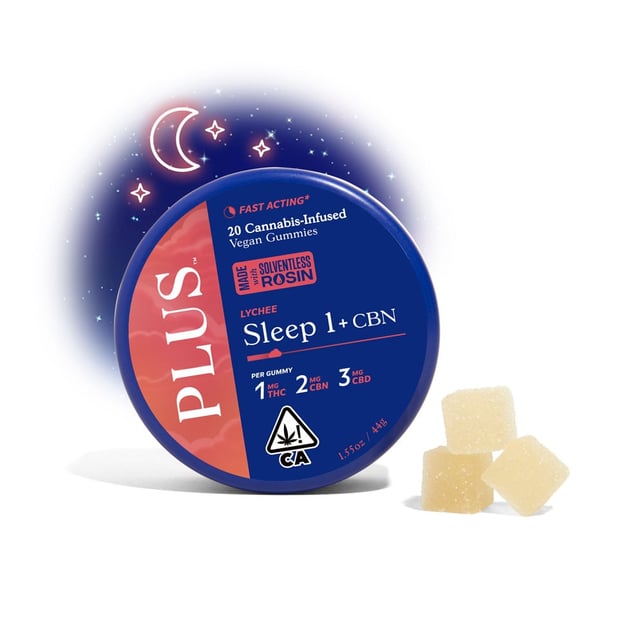 Lychee Sleep 1:2:3 Gummies [Solventless Rosin 20pk] - Image 1