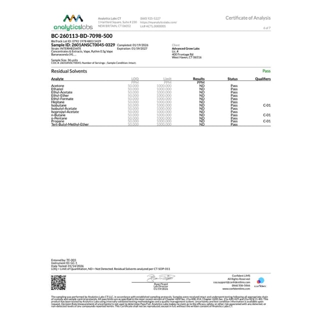 Rythm  Bananaconda (H) Vape Cartridge  C0010001239 - Image 9