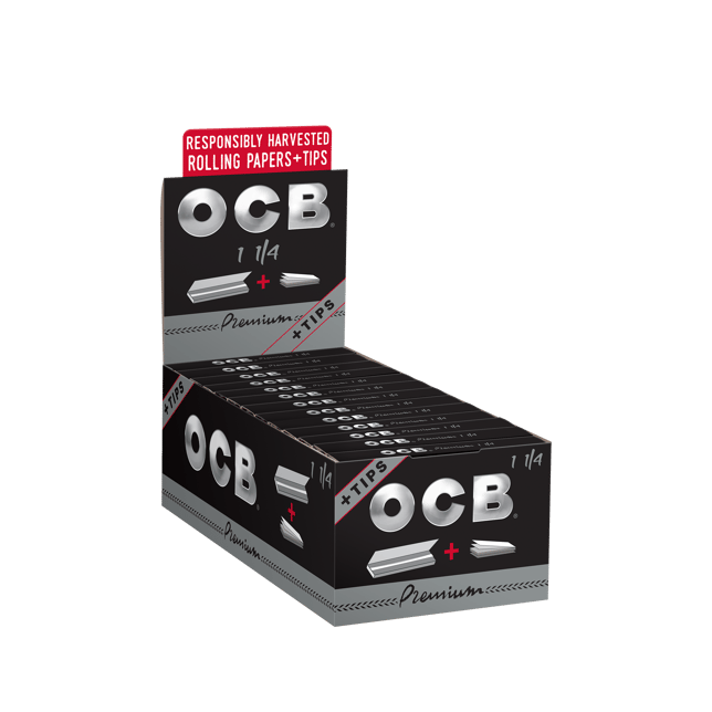 OCB® Premium Rolling Papers  - 1 1/4 + Tips [50 leaves + 50 tips] - Image 2