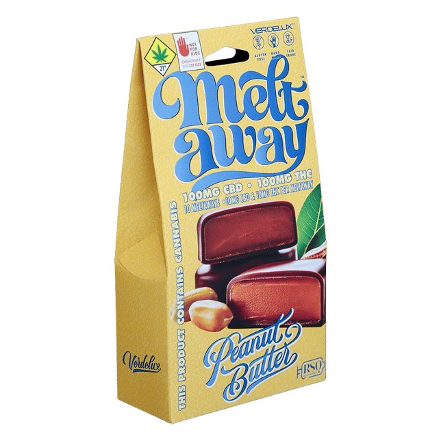 Meltaway Chocolate Covered Truffles Peanut Butter 1:1 (DOHC) Edibles 10pk 100mg CBD | 100mg THC - Image 3