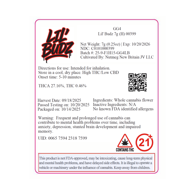 BRIX Cannabis - GG4 (H) Lil Budz Flower C0101000399 - Image 2 BRIX Cannabis - GG4 (H) Lil Budz Flower C0101000399 - Image 2