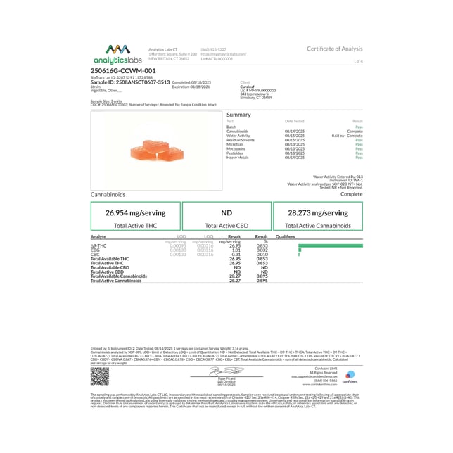 Curaleaf - Watermelon (H) Classic Bites (26.95mg 10pk) C0030000967 - Image 3