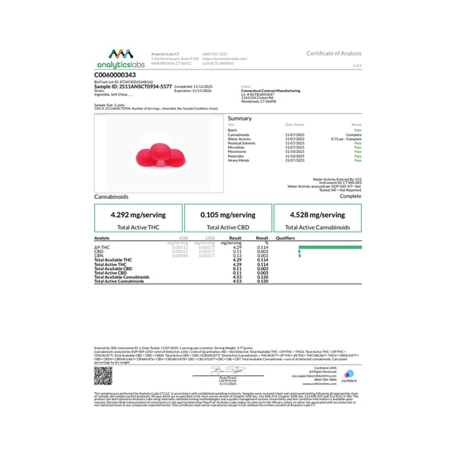 Camino - Watermelon Lemonade (H) Gummies (4.29mg 20pk) C0060000343 - Image 4