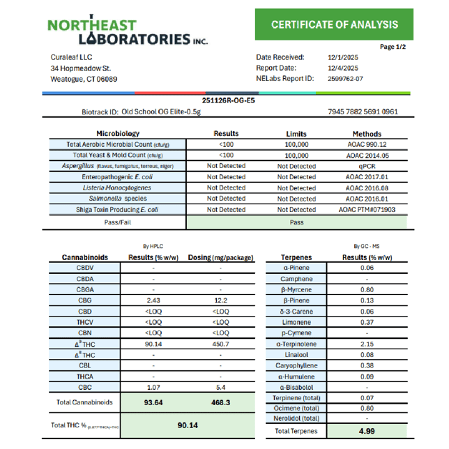 Select  Old School OG (H) Elite Vape Cartridge  C0030001287 - Image 4