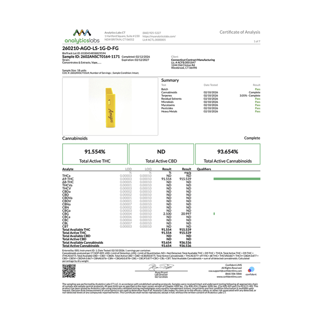 Amigos - Lemon Skunk (S) Live Resin Disposable Vape (1g) C0060000431 - Image 6