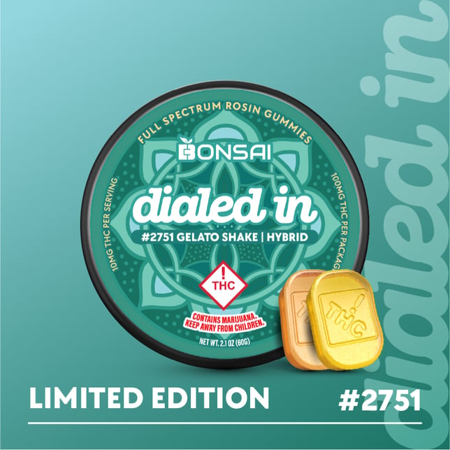 100mg - Gelato Shake #2751 - Rosin Gummies (10pk) - Image 1
