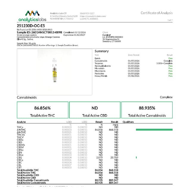 Select  Orange Kookyz (S) Elite Vape Cartridge  C0030001389 - Image 4