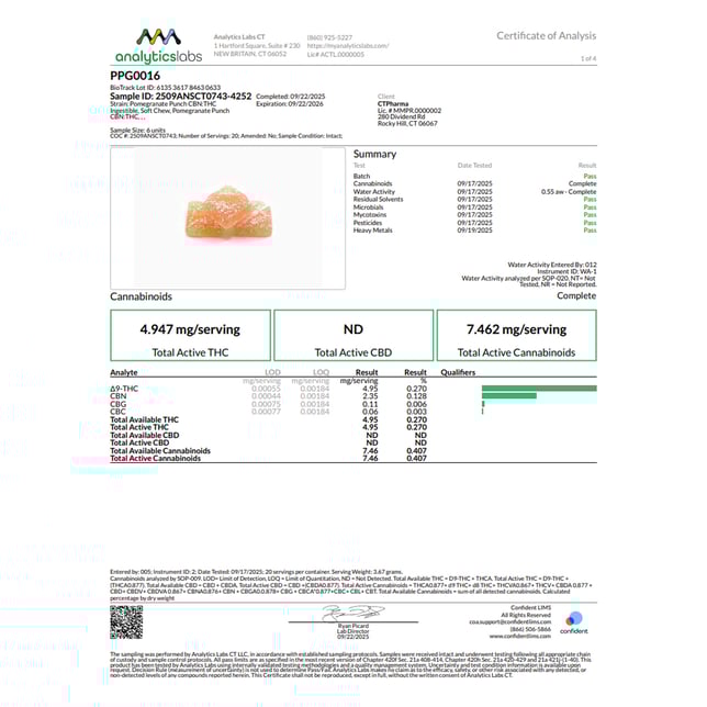 Encore - Pomegranate Punch (I) Gummies (9.9mg THC 4.7mg CBN 10pk) C0020026353 - Image 3 Encore - Pomegranate Punch (I) Gummies (9.9mg THC 4.7mg CBN 10pk) C0020026353 - Image 3