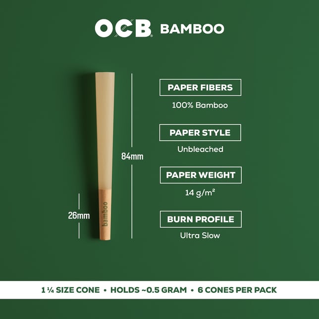 OCB® Bamboo Cones - 1 1/4  [6pk] - Image 2