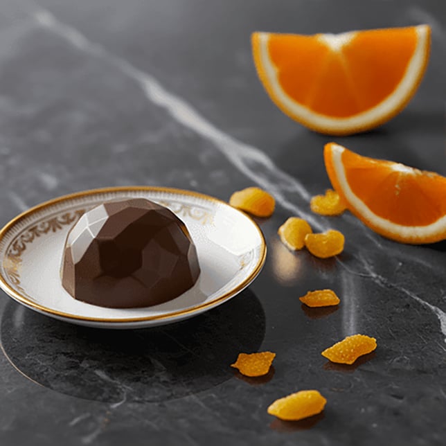 Chocolate BON BOMBS Orange Dark 1:1 (DOHC) Edibles - 10pk 100mg CBD | 100mg THC - Image 2