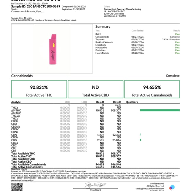 Amigos - Cherry Kiss (S) Live Resin Disposable Vape (1g) C0060000409 - Image 6