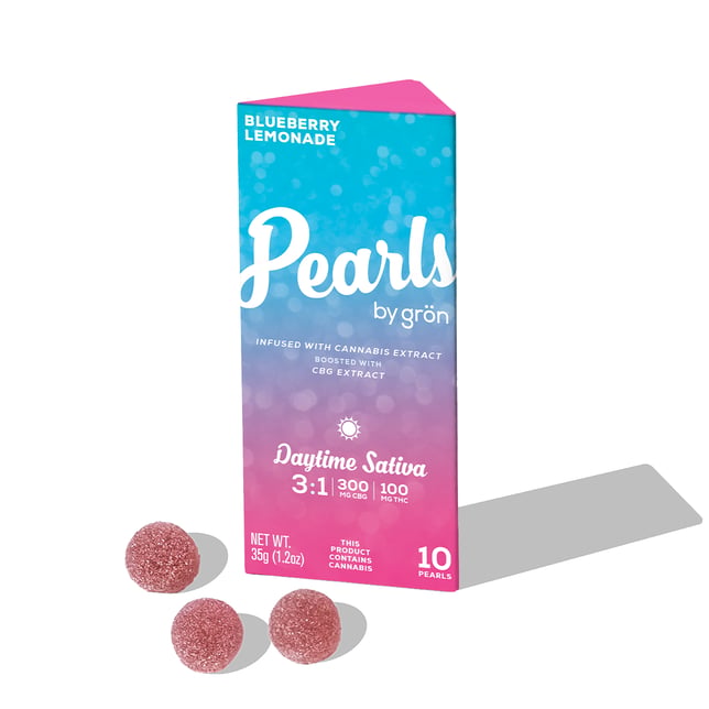 3:1 Blueberry Lemonade Pearls - Daytime Sativa (300mg CBG / 100mg THC) - Image 1