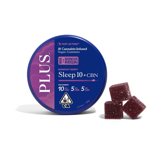Midnight Berry Sleep 10:5:5 Gummies [Solventless Rosin] [10pk] (100mg THC/50mg CBN/50mg CBD) - Image 2