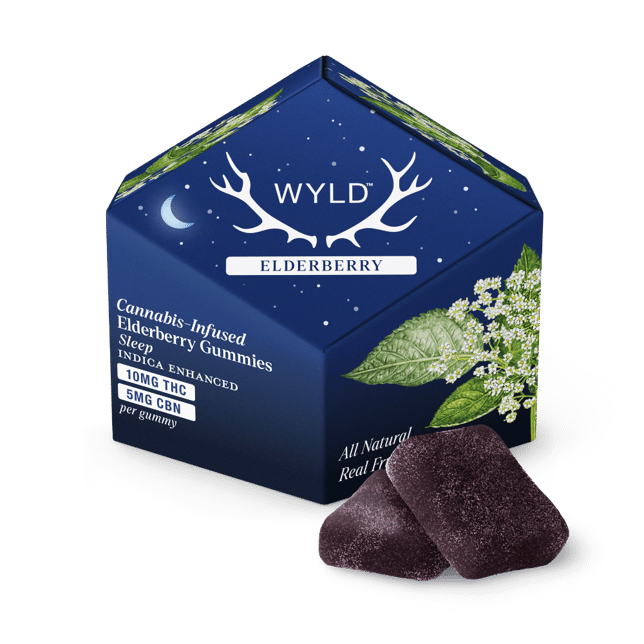 Elderberry 2:1 CBN + Indica Enhanced Gummies | 100mg THC:50mg CBN - Image 1 Elderberry 2:1 CBN + Indica Enhanced Gummies | 100mg THC:50mg CBN - Image 1