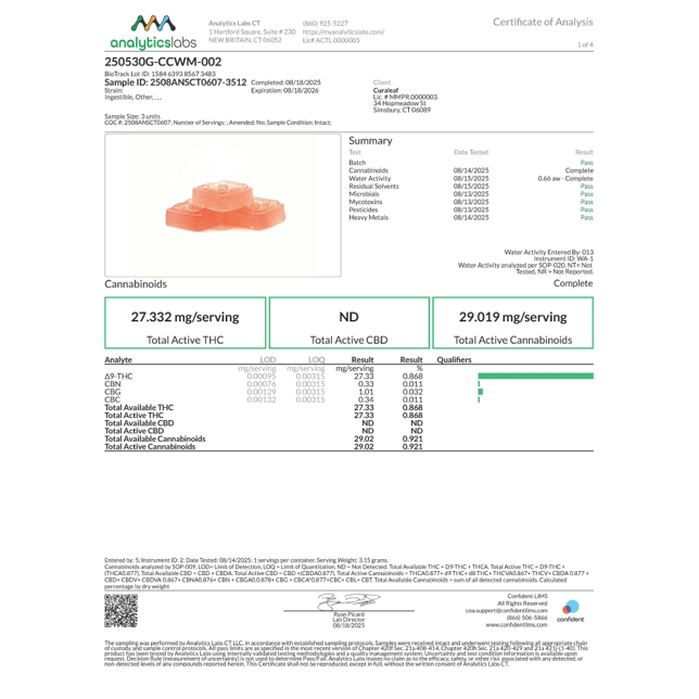 Curaleaf - Watermelon (H) Classic Bites (27.33mg 10pk) C0030000966 - Image 3