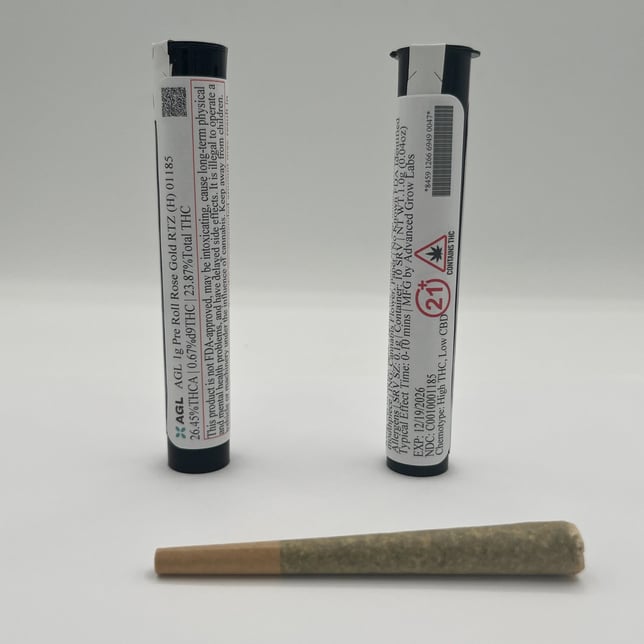 AGL - Rose Gold RTZ (H) 1g Pre-Roll 1pk (1g) C0010001185 - Image 2
