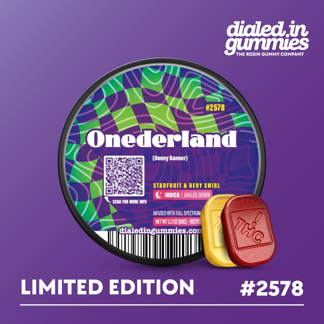 100mg - Onederland #2578 - Rosin Gummies (10pk) - Image 1 100mg - Onederland #2578 - Rosin Gummies (10pk) - Image 1