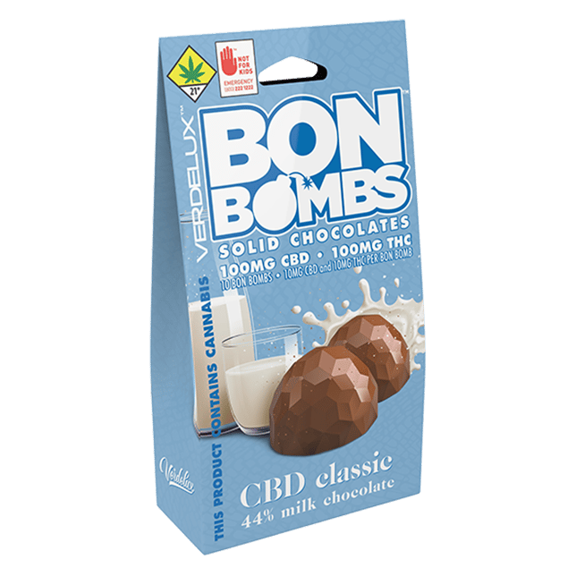 Chocolate BON BOMBS Classic Milk 1:1 (DOHC) Edibles - 10pk 100mg CBD | 100mg THC - Image 3