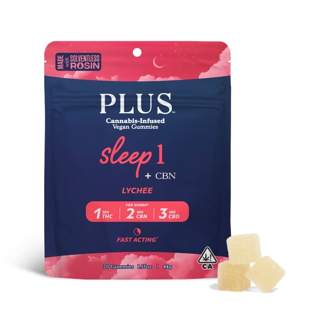 Lychee Sleep 1:2:3 Gummies [Solventless Rosin 20pk] - Image 2