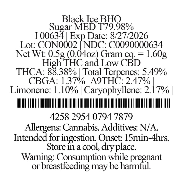 Affinity Grow  Black Ice (I) BHO Sugar  C0090000634 - Image 2