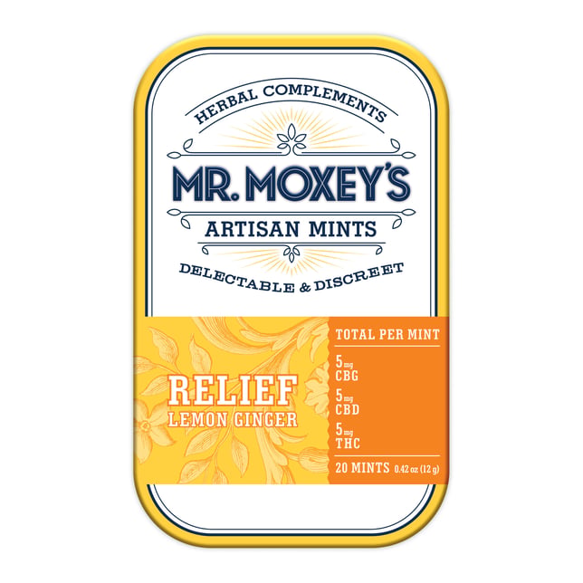 Relief 1:1:1 CBG Lemon Ginger Mints (100mg CBG/100mg CBD/100mg THC) - Image 1 Relief 1:1:1 CBG Lemon Ginger Mints (100mg CBG/100mg CBD/100mg THC) - Image 1