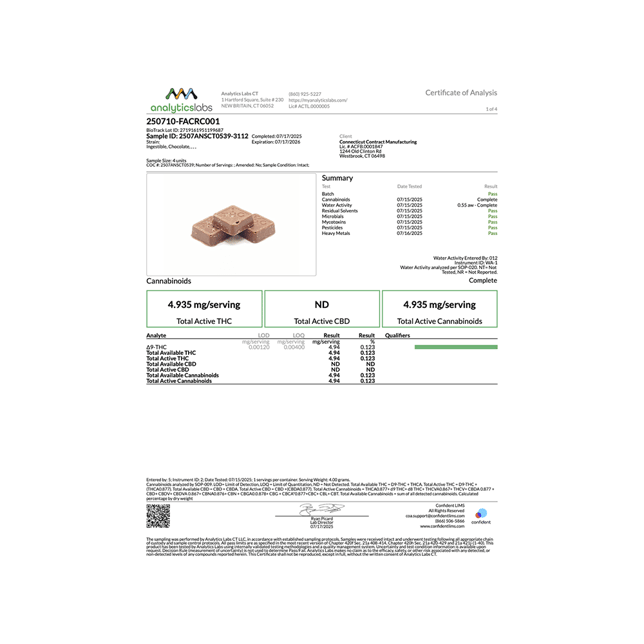 Craic - Milk (H) Fast Acting Chocolate (4.94mg 20pk) C0060000222 - Image 3