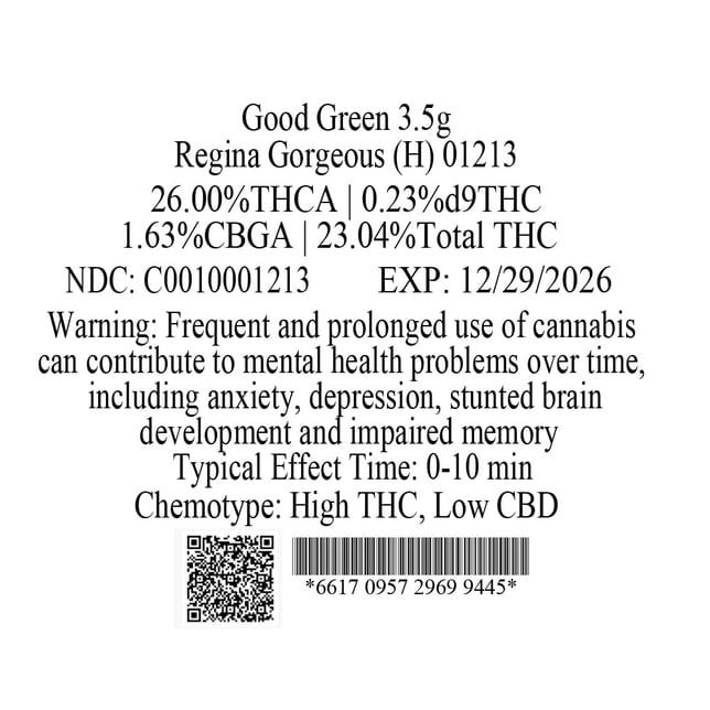 Good Green - Regina Gorgeous (H) Flower  C0010001213 - Image 4