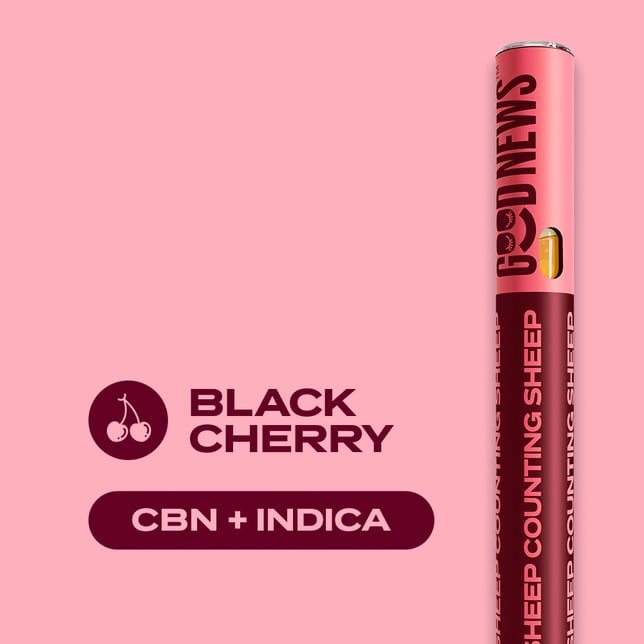 COUNTING SHEEP: Black Cherry Vape Pen with CBN (500mg) - Image 4