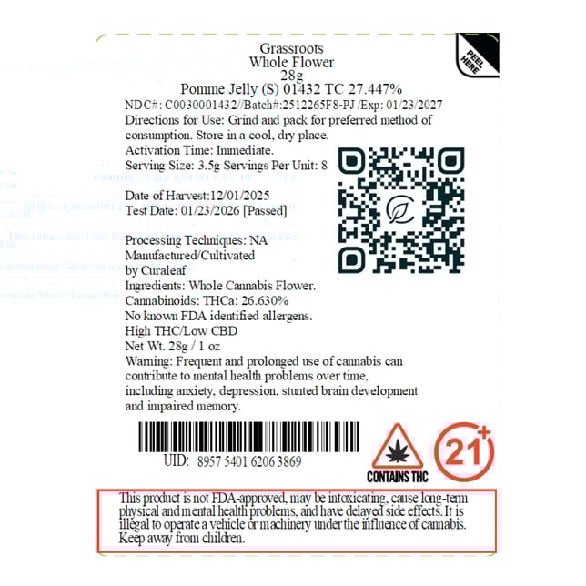 Grassroots - Pomme Jelly (S) Flower  C0030001432 - Image 6