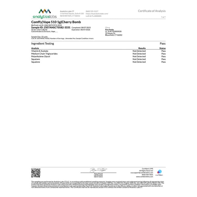 Comffy  Cherry Bomb (S) Vape Cartridge  C0140000061 - Image 9