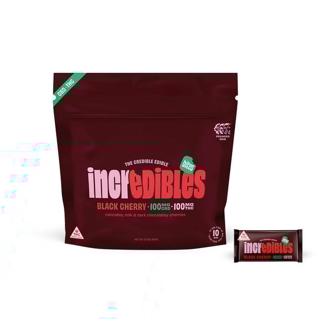 1:1 Black Cherry + CBD Bites [10pk] (100mg CBD/100mg THC) - Image 2