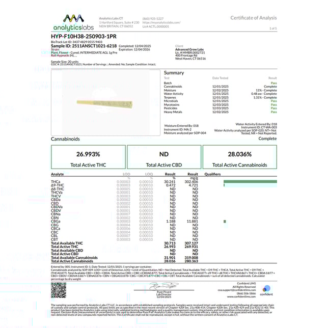 AGL - Hypnotik (H) 1g Pre-Roll 1pk (1g) C0010001132 - Image 4