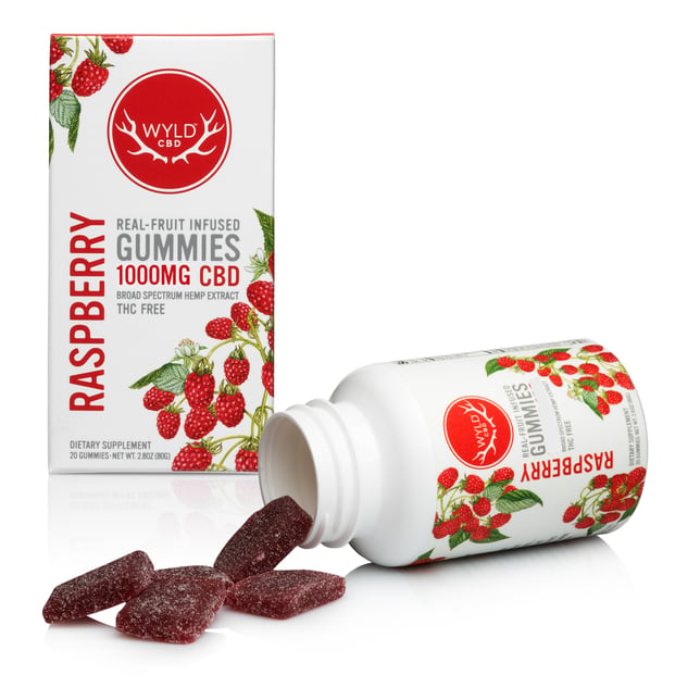1000mg Raspberry CBD Gummies | 40-pack - Image 2 1000mg Raspberry CBD Gummies | 40-pack - Image 2