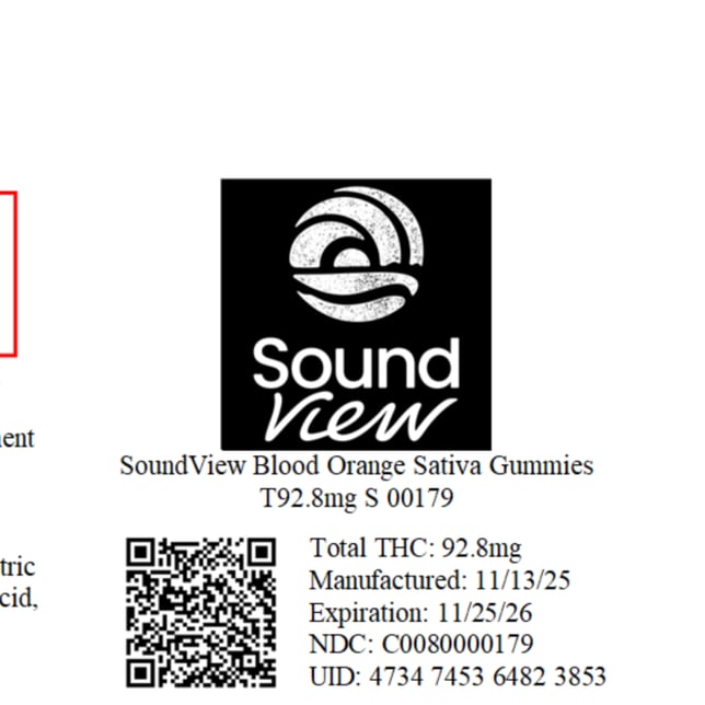 SoundView - Blood Orange (S) Gummies (4.64mg 20pk) C0080000179 - Image 2