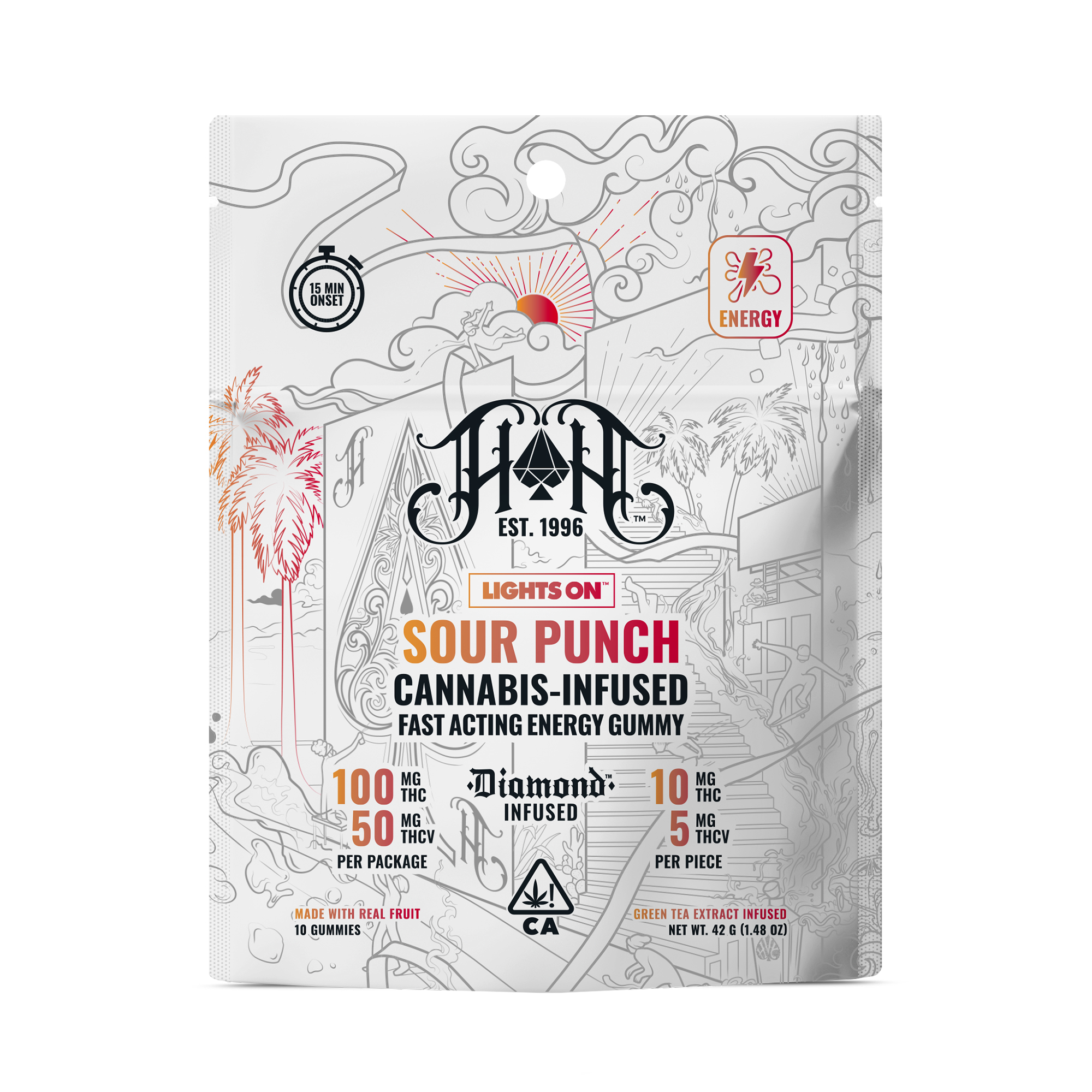 Sour P | Sativa - Fast-Acting Gummies - 100mg THC/50mg THCV