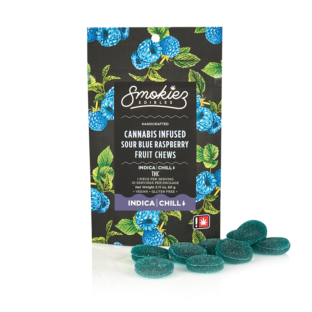 Sour Blue Raspberry - Indica [10pk] (100mg)