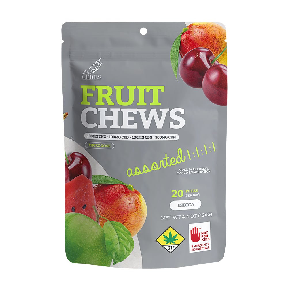 Shop Assorted Microdose Fruit Chews 1:1:1:1 (Indica) | Remedy