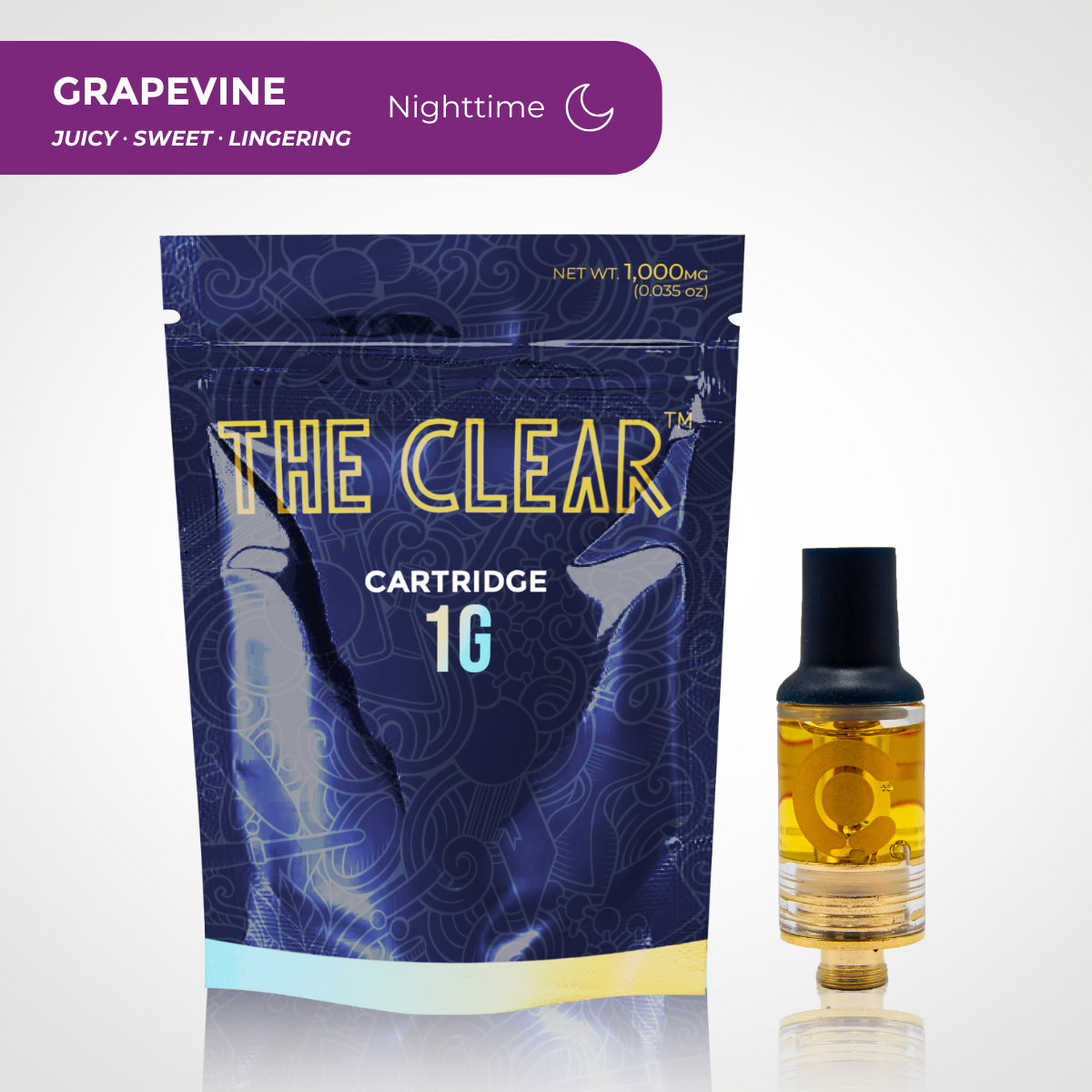 The Clear Original Cartridge 1000mg | Grapevine