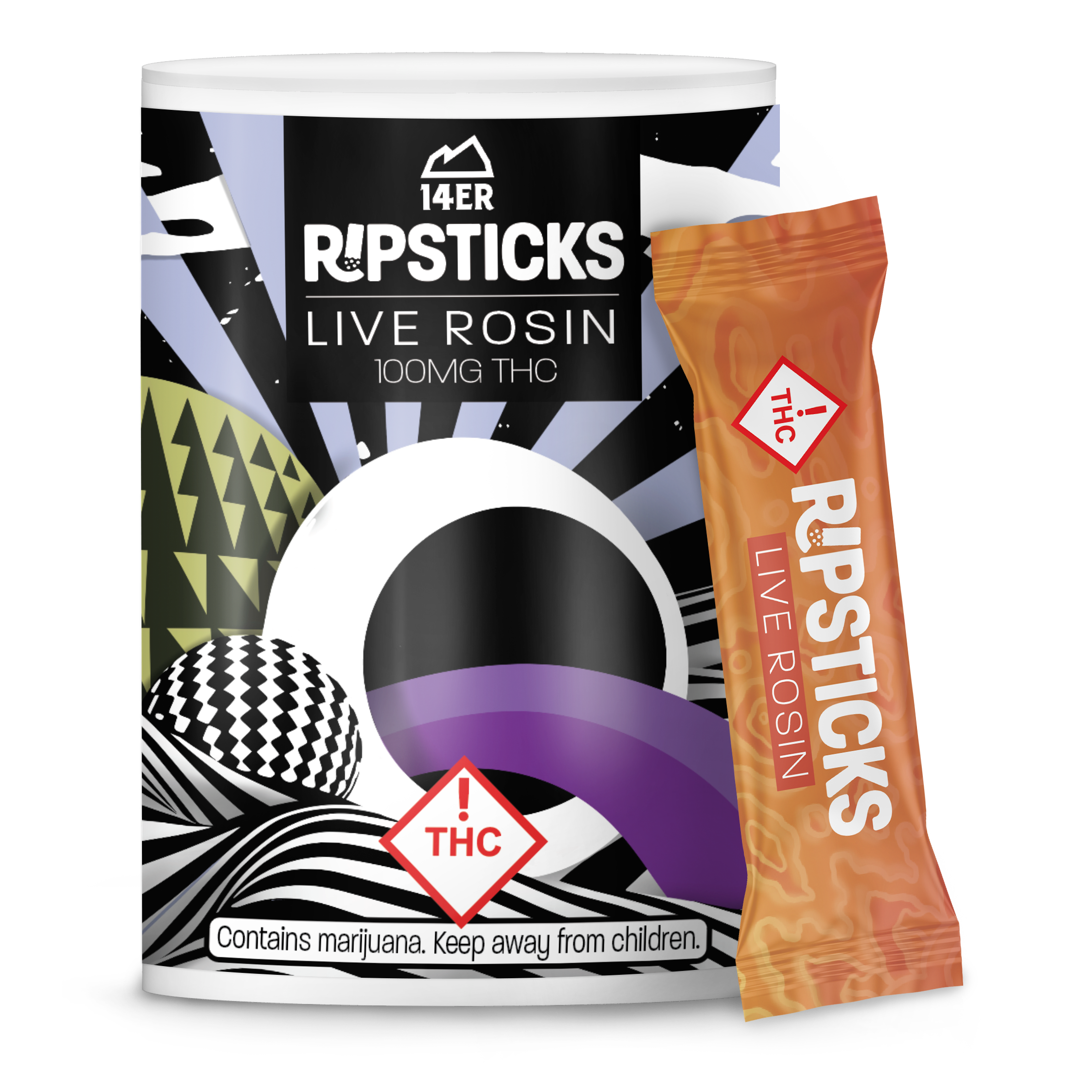 Live Rosin Ripsticks - Lucky Sundae (100mg Full Spectrum THC)