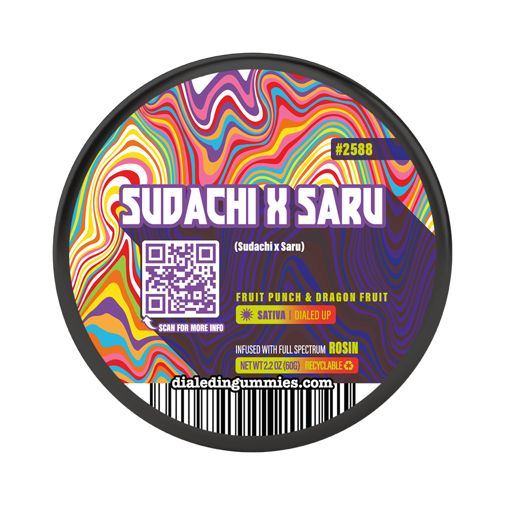 100mg - Sudachi x Saru #2588 - Rosin Gummies (10pk)