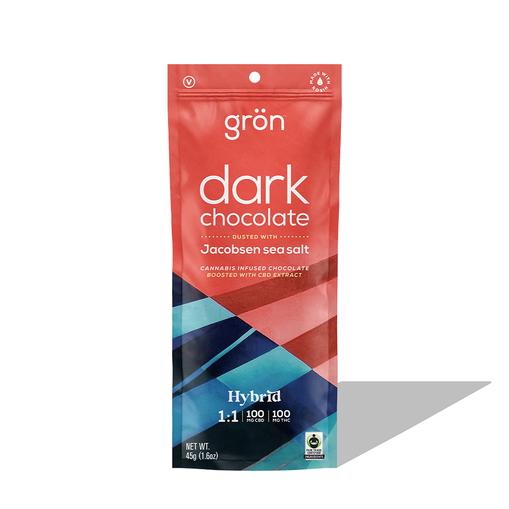 1:1 Dark Chocolate w/ Sea Salt - Hybrid (100mg CBD/100mg THC)