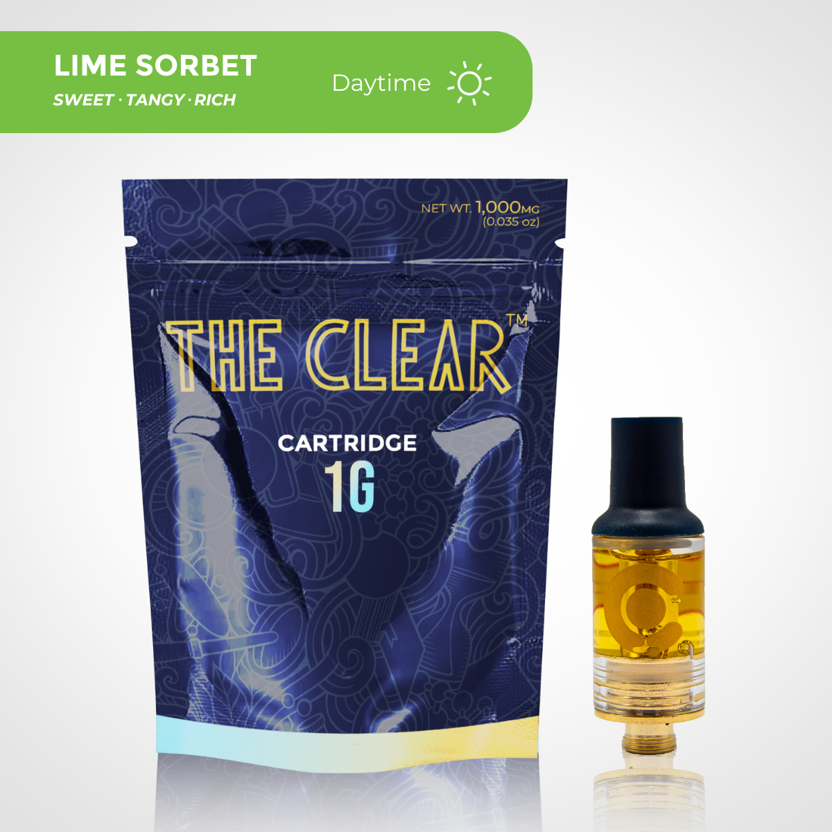 The Clear Original Cartridge 1000mg | Lime Sorbet