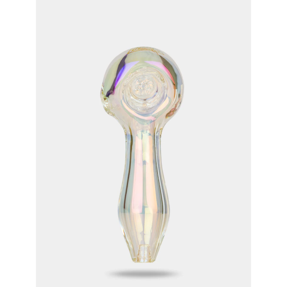 4" Terminator Finish Spoon Pipe - Rainbow